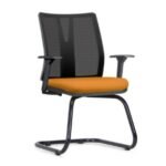 Cadeira Addit Fixa Preto Amarelo
