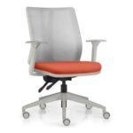 Cadeira Addit Nylon Branco Laranja