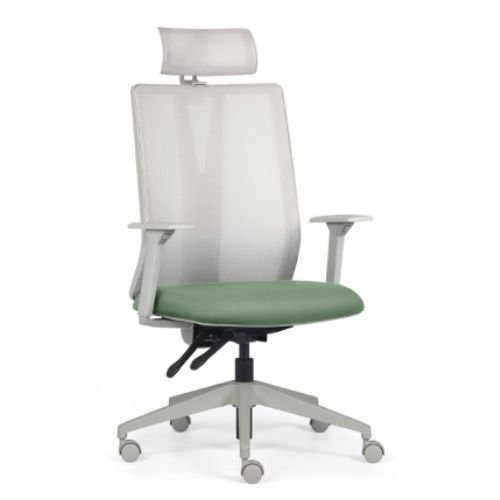 Cadeira Addit Alta Nylon Branco Verde