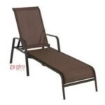 Espreguiçadeira Para Piscina Summer - Alumínio Marrom, Tela Sling Marrom | Empilhável