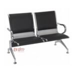 Longarina Aeroporto Charm 2 Lugares - Metálica Cromada | Estofada