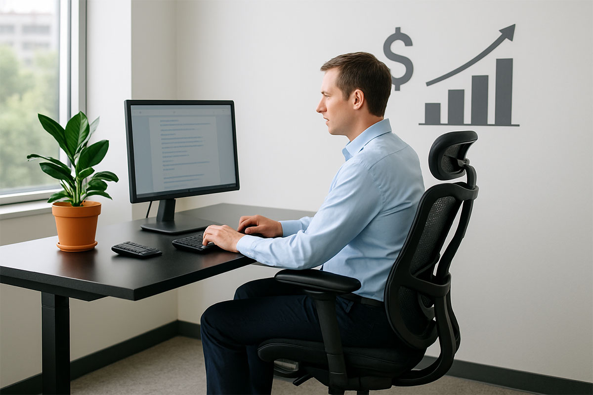 NR-17 Além da Conformidade: Como Cadeiras Ergonômicas Aumentam a Produtividade e Reduzem Custos para Sua Empresa