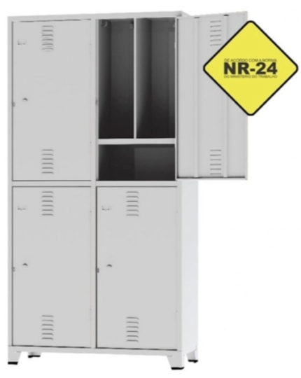 Roupeiro de aço Insalubre 4 portas